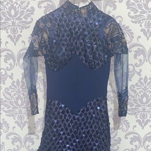 Navy blue evening dress-size S